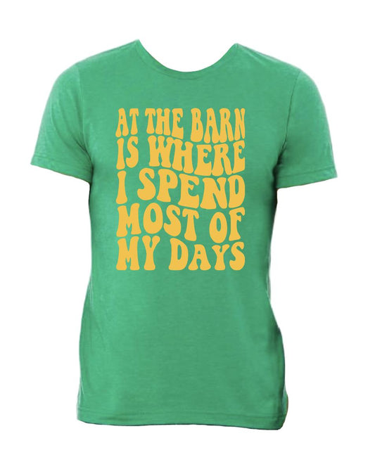 At the barn is where I spend most of my days t-shirt