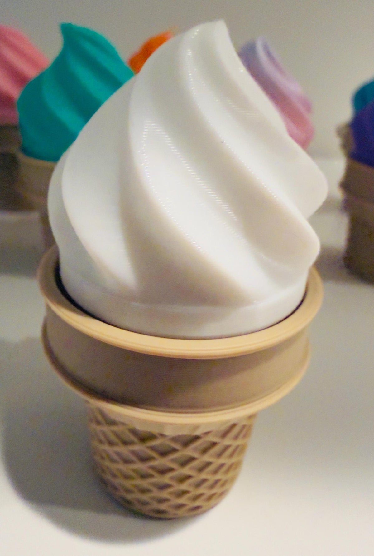 Ice Cream Clicker Fidget Toy Keychain