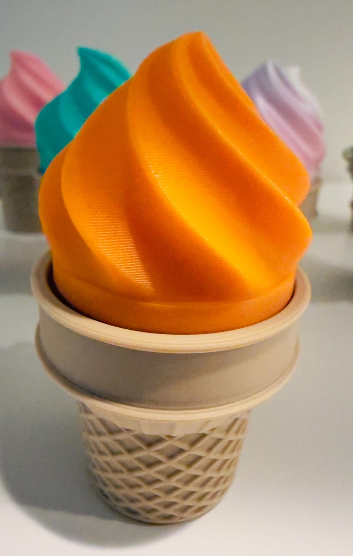 Ice Cream Clicker Fidget Toy Keychain