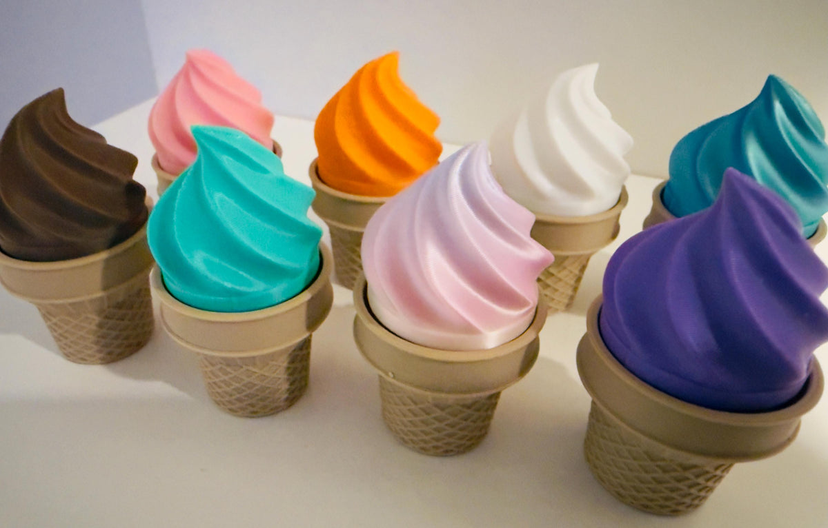 Ice Cream Clicker Fidget Toy Keychain