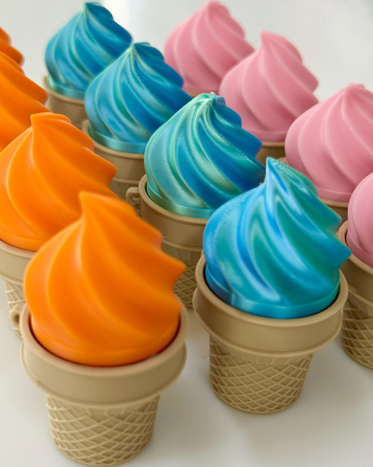 Ice Cream Clicker Fidget Toy Keychain