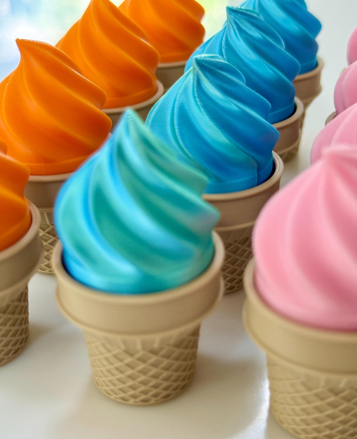 Ice Cream Clicker Fidget Toy Keychain
