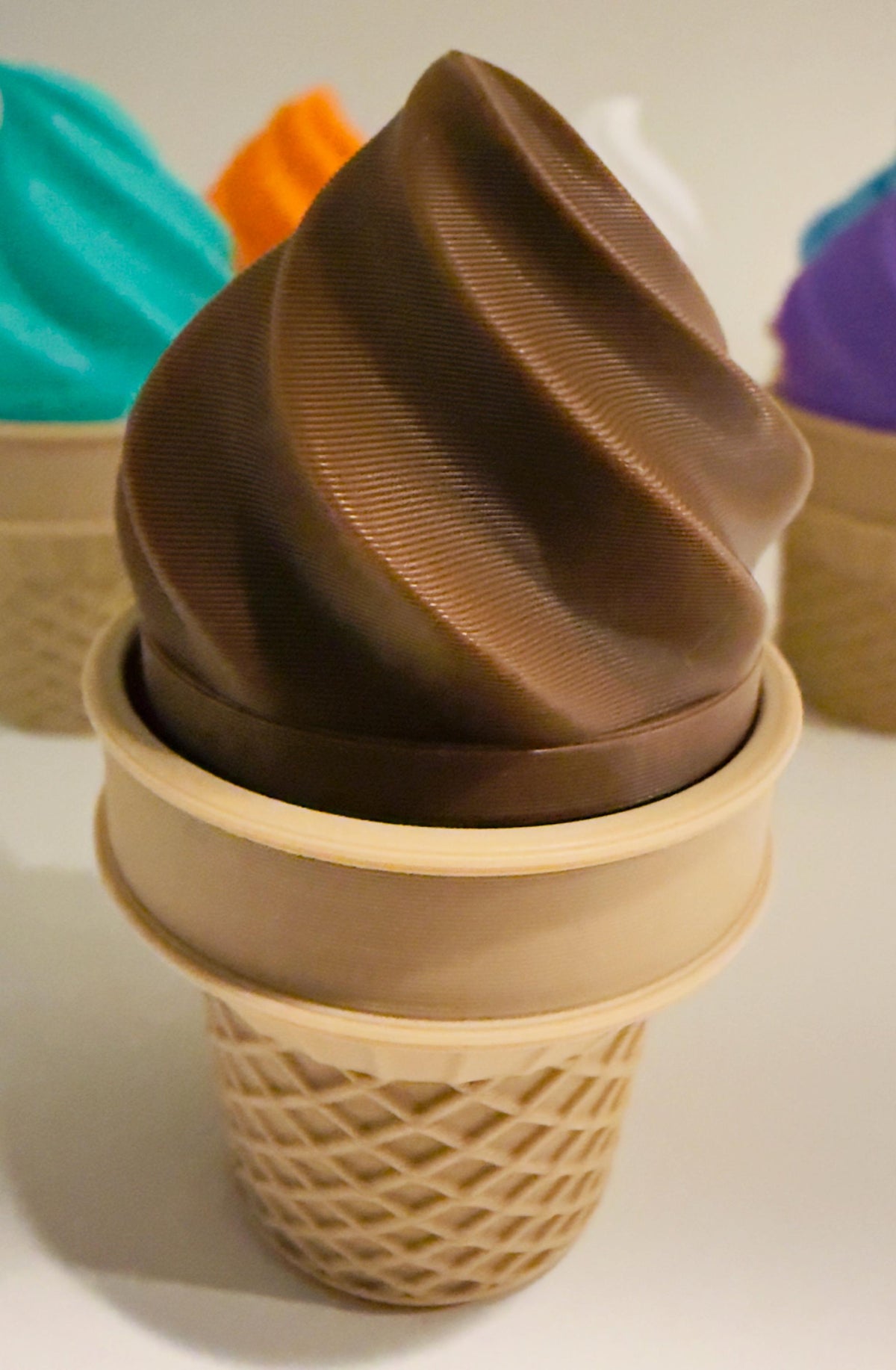 Ice Cream Clicker Fidget Toy Keychain
