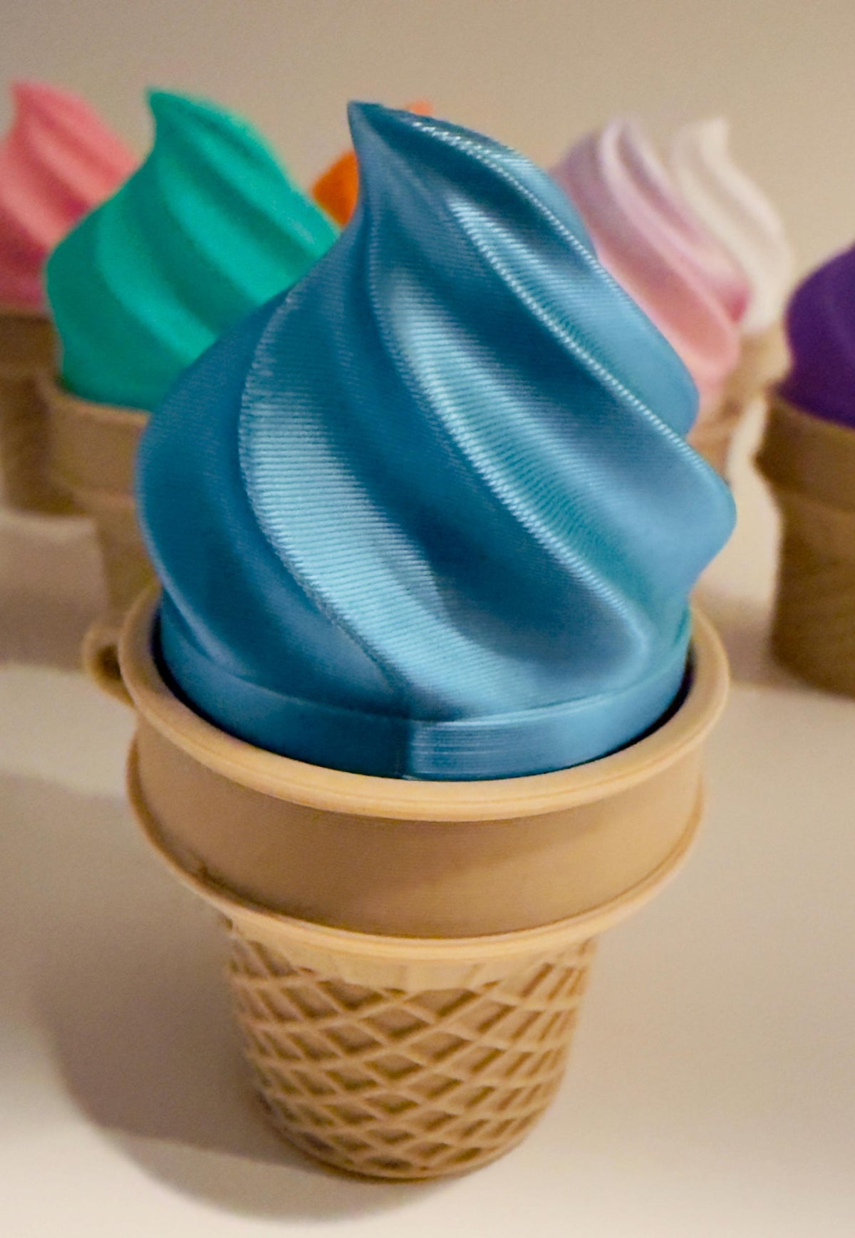 Ice Cream Clicker Fidget Toy Keychain