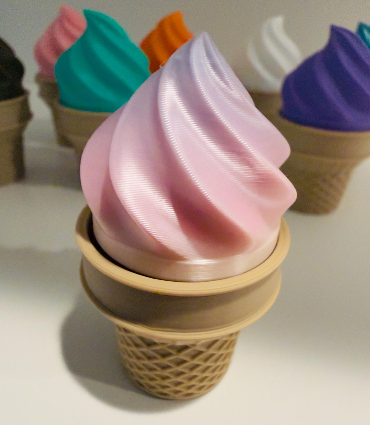 Ice Cream Clicker Fidget Toy Keychain