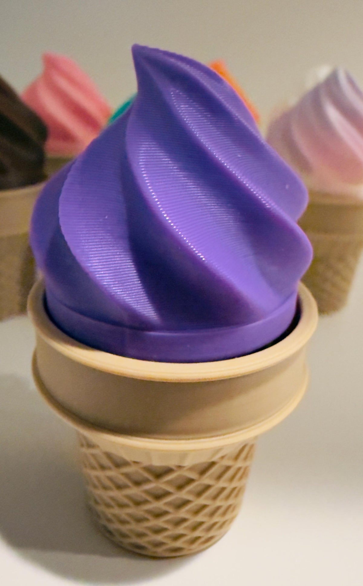 Ice Cream Clicker Fidget Toy Keychain