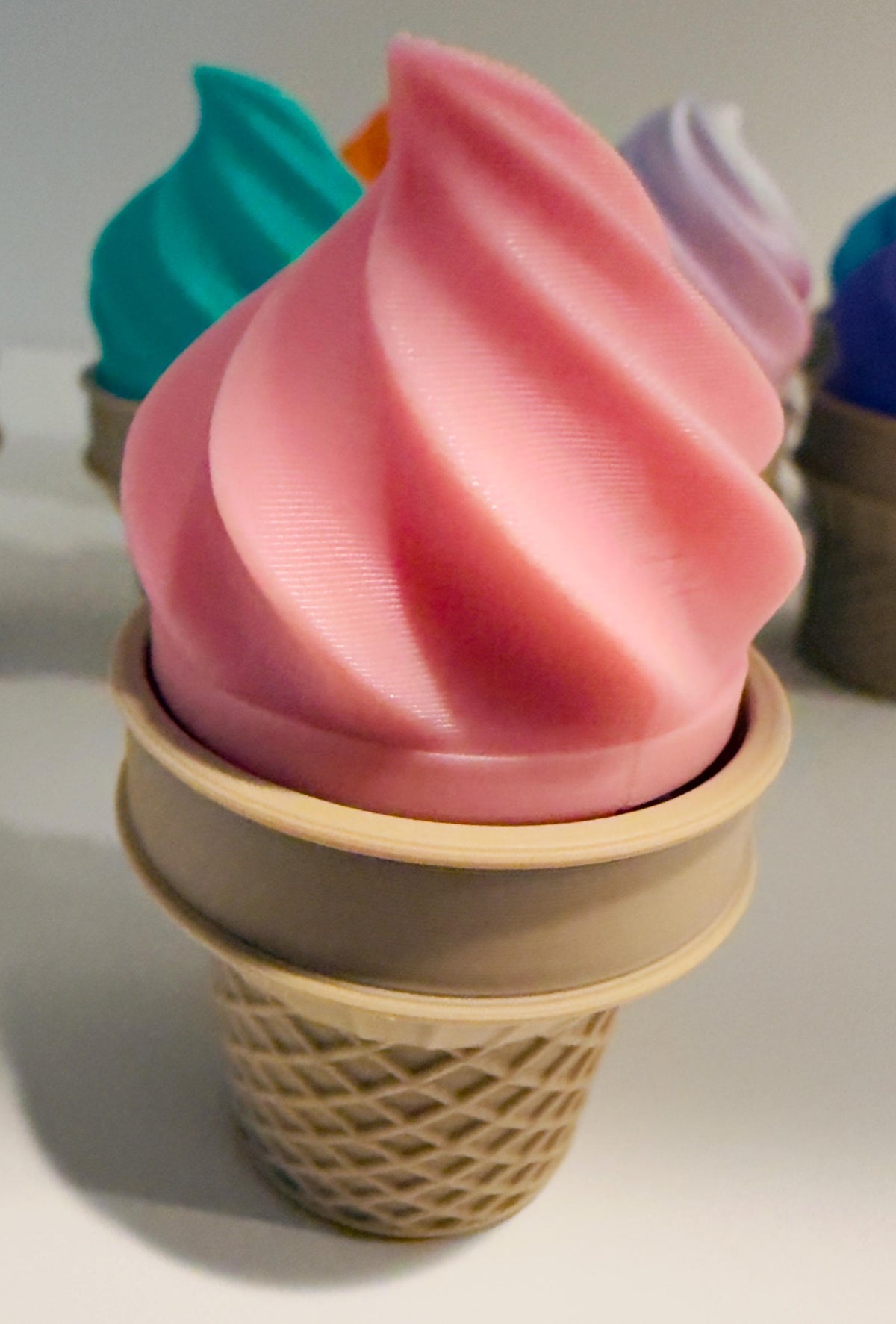 Ice Cream Clicker Fidget Toy Keychain